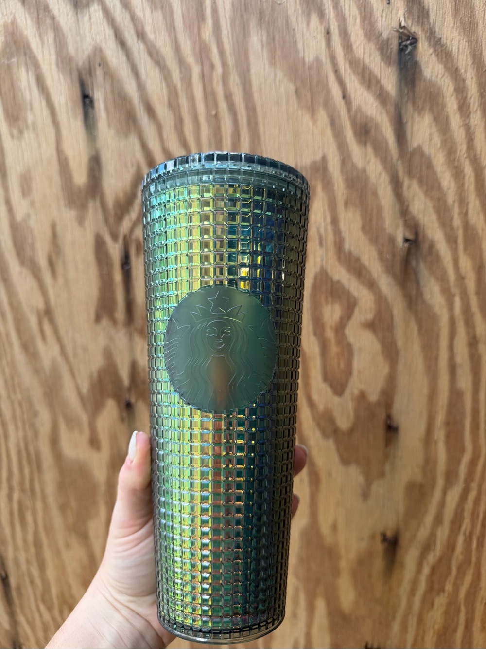 Starbucks Iridescent Green Studded Tumbler